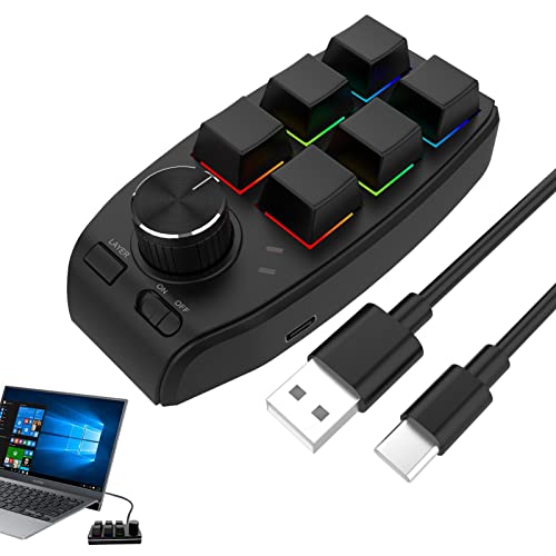 pologmase Mini Clavier à 6 Touches,Clavier de Raccourci mécanique Macro - Clavier Multifonction Raccourci USB avec Bouton pour PC Computer Gaming Cover