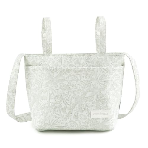 Cambrass - Bolso carro maternal para bebe - bolso de maternidad para carritos de bebe - organizador para pañales y otras cosas de bebe - Selva Verde 15x38x28 Cm