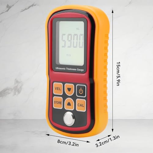 Calibrador Digital de Grosor Ultrasónico KEhtu, Instrumento Medidor de Ancho de Acero, Rango 1.2-225mm, Alta Precisión, Pantalla LCD Grande miniatura 5