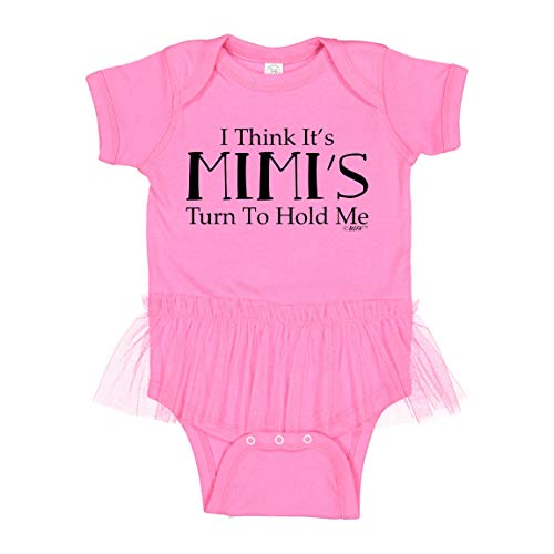 Funny Baby Outfits Girl Baby Bodysuits I Think It's Mimi's Turn to Hold Me Tutu Bodysuit 24 Months Raspberry