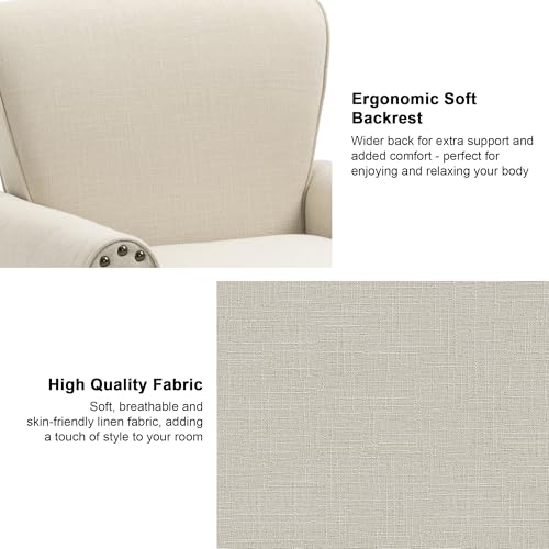 Sillón Plegable Comodo Beige miniatura 3