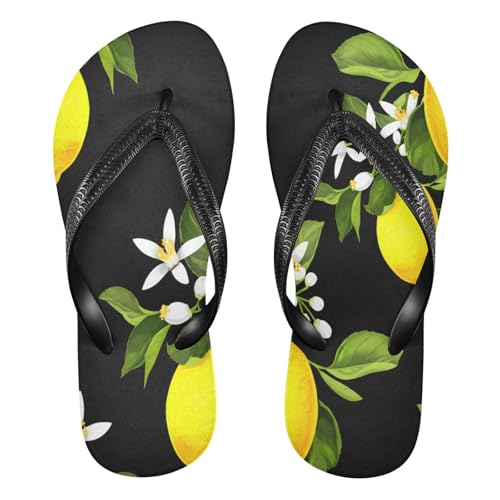 STAYTOP Yellow Lemons Flip Flops Sandals of Men's & Women's,Sandals Beach Slippers Shower Slides