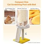 Cat Tree, Cloud Cat Tower with Soft Bed, Cat Scratching Post & Pad with Larger Perch for Window Viewing, Small Cat Tree with Cute Toys, Bonus Catnip - Image 4