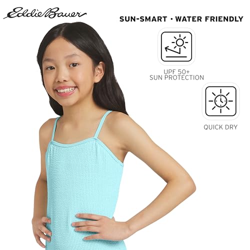 Image of Eddie Bauer Girls' UPF 50+ Scoop-Neck Stretchable One-Piece Swimsuit