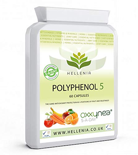 Hellenia Polyphenol 5  Oxxynea | 5-a-Day Fruit & Veg Dietary antioxidants - 60 Capsules