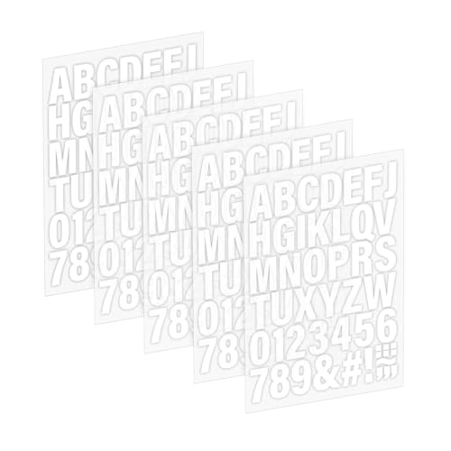 5 Sheets 210 pcs 2 Inch Vinyl Iron on Letters for Clothes Iron on Vinyl Letters Heat Transfer A to Z and 0-9 Custom Iron on Numbers Alphabet Sticker for T-Shirt Jersey Hats Printing DIY Crafts