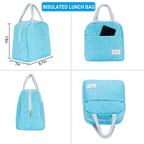 Small Lunch Bags For Women And Men Kids Insulated Cooler Lunch Tote Bag Reusable Lunch Box Kids For Back To School, Work, Office(Sky Blue) #TOP2