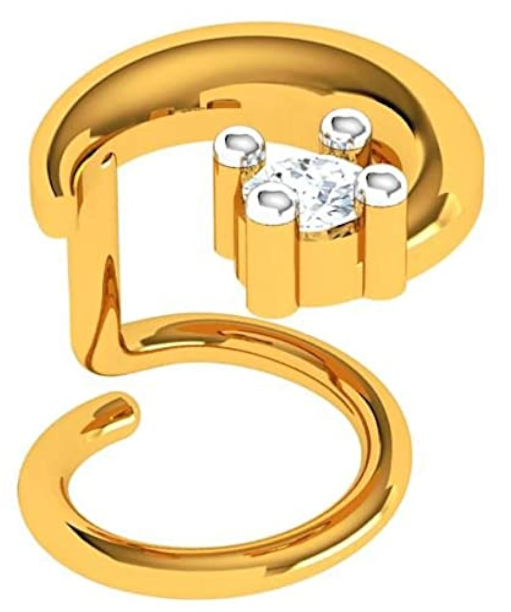 22kt(916) BIS Hallmarked Yellow Gold Nosepin