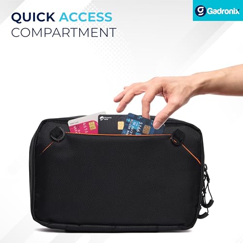 Image of Tech Organizer Pouch Pro: Waterproof Electronics Organizer Bag & Gadget Organizer Tech Bag - Travel Tech Pouch for Cables, Hard Drives & Accessories