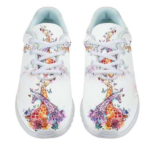 Giraffe Watercolor Shoes for Women Men Trail Running Casual Fashion Sneakers Slip-on Tennis Shoes2