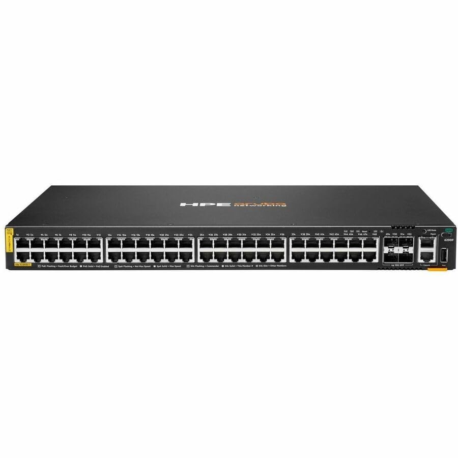 Image of HPE CX 6200F 48G Class 4 PoE 4SFP+ 370W Switch