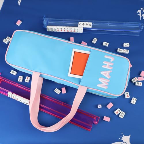 Juego Mah Jong con 4 Soportes y Bolsa de Almacenaje miniatura 6
