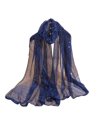 Image of Floerns Women's Sequin Bandana Square Scarf Silk Scarves Mesh Shawl and Wrap for Evening Dresses