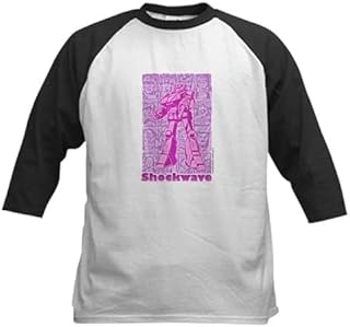 CafePress Shockwave Baseball Jersey Kids Cotton Baseball Jersey, 3/4 Raglan Sleeve Shirt Black/White