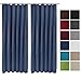Produktbild Beautissu 2er Set Gardine Blackout-Vorhang Amelie Kräuselband 140x245 cm blickdichte Verdunklungsgardine Universalband Blau
