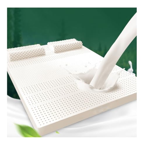Colchón De Látex Natural Topper Viscoelastico, 150X190,Ventilación De Poros De Panal, Colchón De Látex Suave Y Cómodo,180x200X5cm