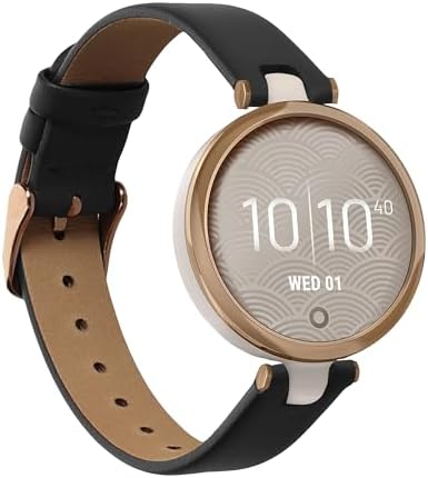 kwmobile Real Leather Watch Strap Compatible with Garmin Lily Sport – Fitness Tracker Replacement Sports Wristband with Clasp