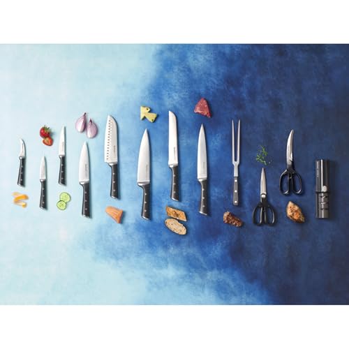Foto von Tefal Ice Force rundes Schälmesser, 7 cm Klinge, Korrosionsschutz, Handschutz, Edelstahl/Schwarz, K23212