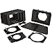 Ikan MB-T12 Three Stage 4 x 5.65 Carbon Fiber Clamp On Matte Box with 15mm Rod Adapter, Black