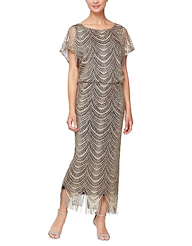 Amazon.com: S.L. Fashions Women's Blouson Metallic Crochet