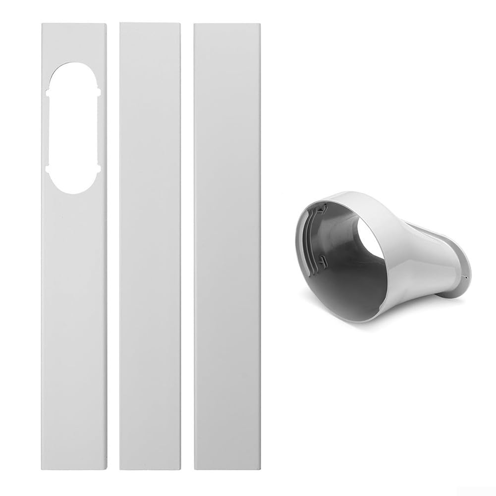 Kit di connettori di tenuta per condizionatore d'aria per unità CA mobili, facile installazione, kit di tenuta portatile per condizionatore d'aria con deflettore finestra da 55 cm e adattatore