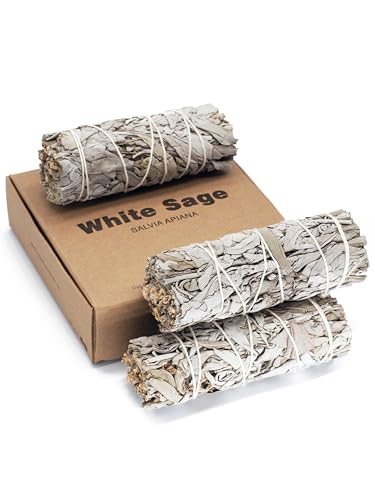 rooted.® | Das Original | Weißer Salbei | 3 Bündel kallifonirscher Salbei | Premium Smudge Sticks | Indianischer Räuchersalbei | 100% kontrollierte und nachhaltige Ernte