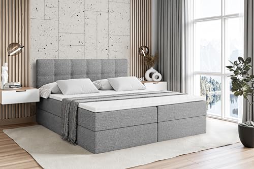 ALTDECOR Boxspringbett mit Matratze und Lattenrost, Boxbett, Topper,...