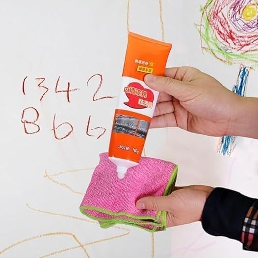 Wall Stain Remover Cream | Removes Kids' Drawings, Markers & Stains | Multifunctional Scratch & Stain Cleaner for Walls, Paint, Tiles, & More | Safe, Non-Toxic, Easy to Use | (Pack of 1)-image-31