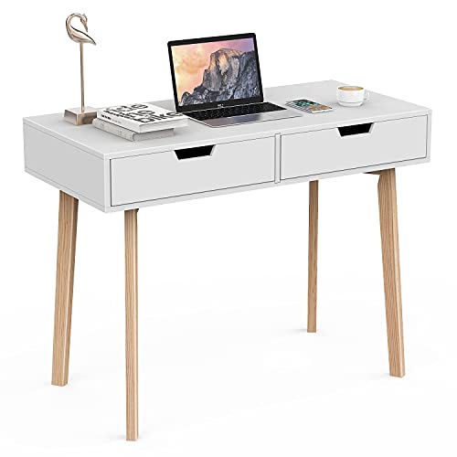 Perfetto spazio per l'ufficio: la scrivania ha un grande piano di 100 x 50 x 76 cm per fornire spazio sufficiente per scrivere e riporre oggetti, consentendo l'uso di forniture per ufficio come computer e tastiere. La scrivania è adatta per casa, ufficio, scuola e qualsiasi ufficio.