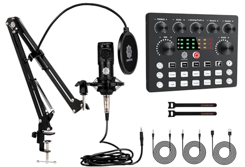 DIGIMORE Condenser Microphone with V8s Sound Card Set | Condenser Microphone, Audio Mixer & Voice Changer | Recording, Broadcast, Streaming, Singing, Karaoke, Gaming, Podcast & Lecture (D-430) DIGIMORE Condenser Microphone with V8s Sound Card Set | Condenser Microphone, Audio Mixer & Voice Changer | Recording, Broadcast, Streaming, Singing, Karaoke, Gaming, Podcast & Lecture (D-430)