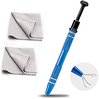TIANLIN 4 Prong Grabber Tool, Stainless Steel Jewelry Holder Pick Up Tool, IC Chip Component Grabber, for Grab Small Parts,Electronic Components, Nuts, Jewelry