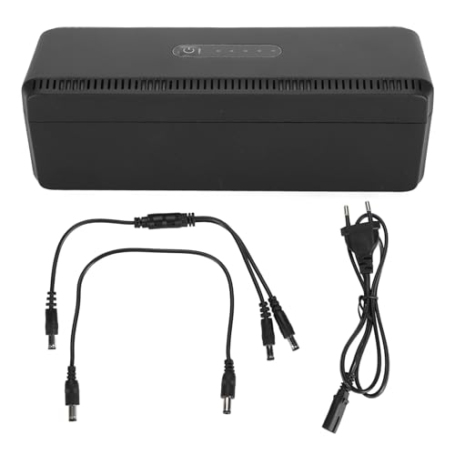 Fockety Batteria di Backup ups, Gruppo di continuità 10400 mAh con Porte Poe 15 V 24 V e Uscite USB 5 V 9 V 12 V, Mini ups Batteria di Backup per Router, Modem, Telecamera di Sicurezza
