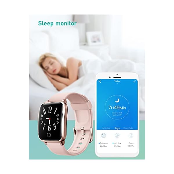 Willful-Smart-Watch-for-Men-Women-IP68-Waterproof-Fitness-Tracker-Heart-Rate-Monitor-Sport-Digital-Watch-Smartwatch-for-Android-Phones-and-iOS-Phones-Compatible-iPhone-Samsung-Pink Willful Smart Watch for Men Women IP68 Waterproof, Fitness Tracker Heart Rate Monitor Sport Digital Watch, Smartwatch for Android Phones and iOS Phones Compatible iPhone Samsung (Pink)