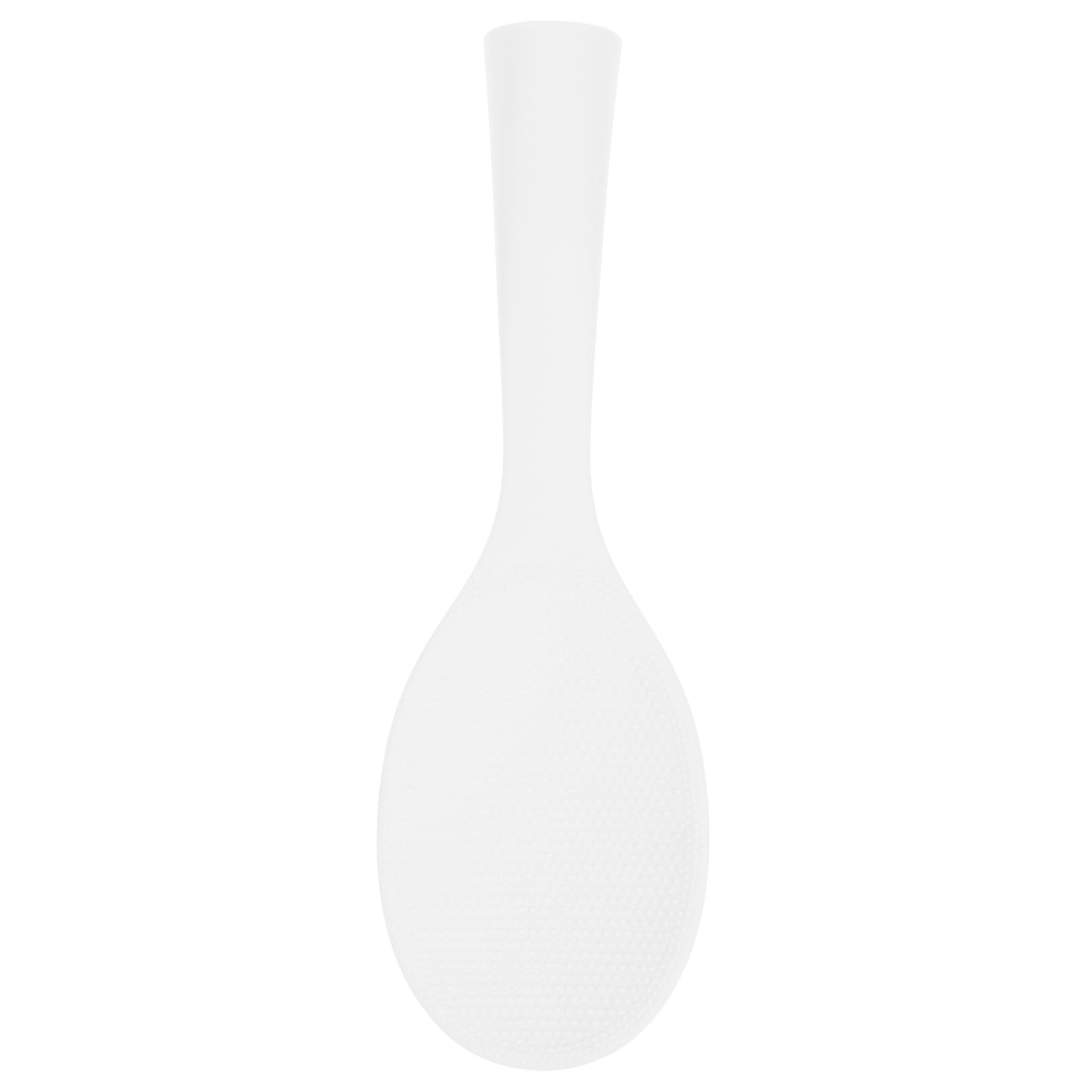 Cabilock Silicone Rice Paddle Spoon, 8.25 Inch Silicone Standing Rice Spatula with Non Stick Rice Spoon Paddle Heat Resistant Rice Cooker Spoon, Serving Spoon for Rice(White)