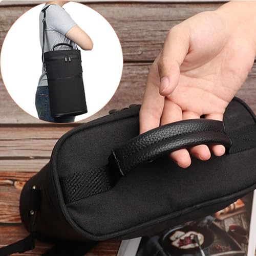 Bolsa de vino aislada portátil de uso vertical con protección, negro 7