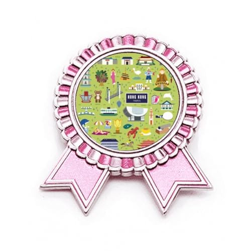 Broche rose Hong Kong Winner Awards pour sublimer vos vestes