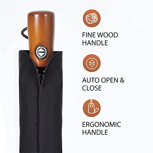 Raintrend 2343778544 Premium Umbrellas For Rain Windproof Double Canopy,Travel Umbrella,Compact Automatic Umbrella,Oversized Umbrella Black Umbrella thumb #4