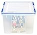 IRIS USA WSB-SD Ziploc WeatherShield 44 Quart Storage Box, Clear, 3 Count