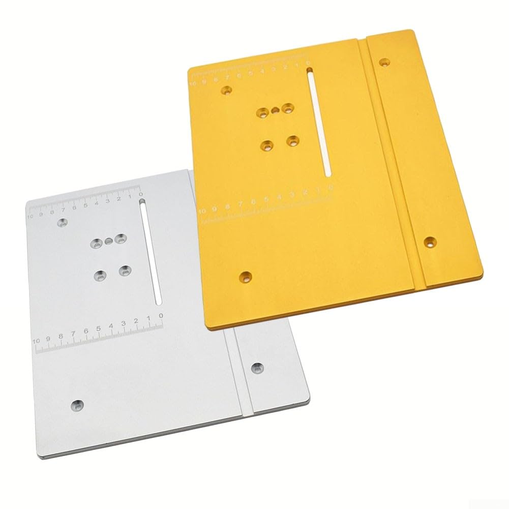 Elevador de enrutador de precisión con placa superior, sistemas de elevación de enrutador de 9,4 x 7,9 pulgadas Herramientas de carpintería de precisión Kit de anillo de inserción para sistemas de e
