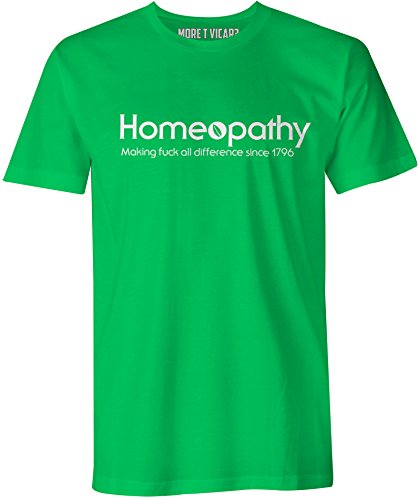 Shirt Vert Homme Manches Courtes Slogan Coton XL Confortable