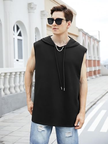 SOLY HUX Men's Plus Size Sleeveless Hoodies Workout Gym Hooded Tank Tops Muscle Shirts Bodybuilding Cut Off T Shirt3