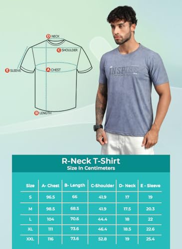 Image of Lux Nitro Men's Cloud Burst Printed Half Sleeve T-Shirt | Cotton Blend Round Neck Tee | Regular Fit Casual Wear