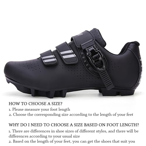 JiuQing MTB Shoes Men Mountain Bike Shoes Compatible with 2-Bolts SPD Cleats Lightweight Outdoor Cycling Shoes3
