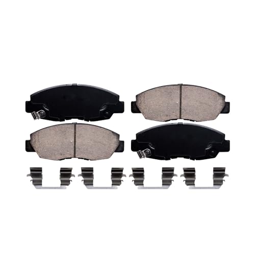 Image of Detroit Axle - Front Brake Kit for 1990-1997 Honda Accord | Drilled and Slotted Disc Brake Rotors Ceramic Brake Pads 1991 1992 1993 1994 1995 1996 Replacement