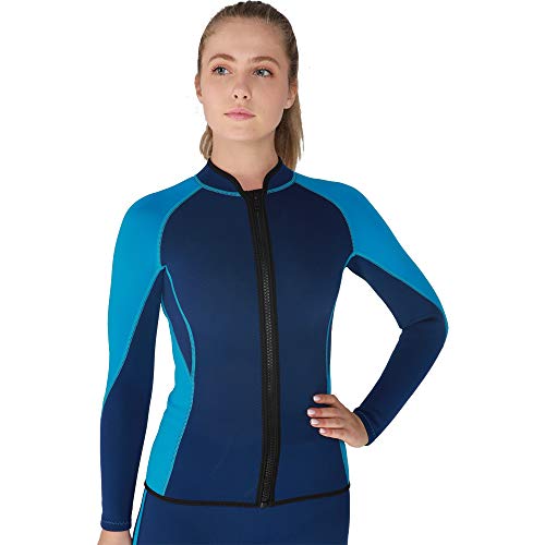 Flexel Wetsuit Tops/Pants, 2mm Premium Neoprene Wet Suit Jacket/Scuba Diving Vest for Swimming