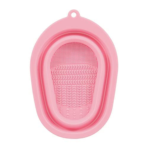 Silicone Makeup Brush Cleaner Pad, Foldable Washing Bowl with Multiple Texture Zones, Travel-Friendly,Multicolour(Pack of 1)-picture-42
