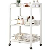 LARGE APPLICATION : ce chariot à roulettes utilitaire convient à de nombreux domaines. Il est parfait pour la cuisine, la salle à manger, le salon, le bar, la salle de travail et la salle de loisirs.