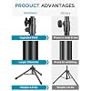 InnoGear Microphone Stand, 2 Pack Tripod Boom Arm Floor Mic Stand Height Adjustable with Carrying Bag 2 Mic Clips 3/8 to 5/8 Adapter for Singing Podcast for Blue Yeti Shure SM58 SM48 Samson Q2U