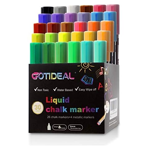 GOTIDEAL Liquid Chalk Markers, 30 colors Cover