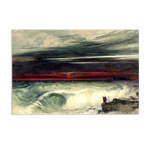 Impression sur toile John Martin pour habiller un grand mur vide salon chambre 75x50cm